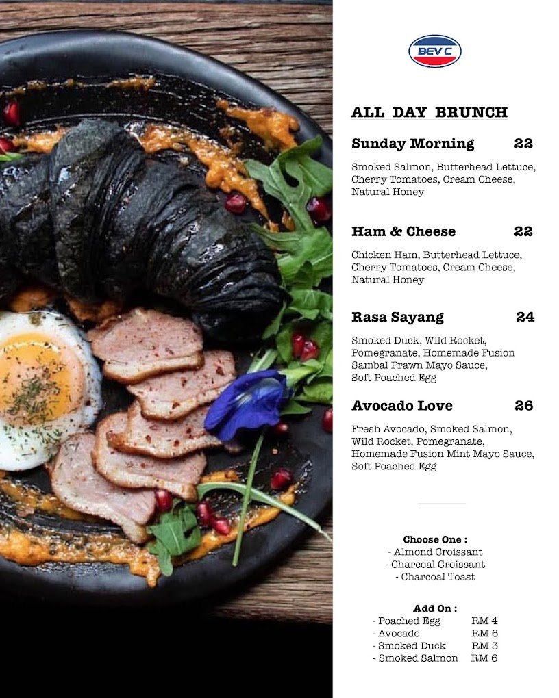 Bev C'afe Menu