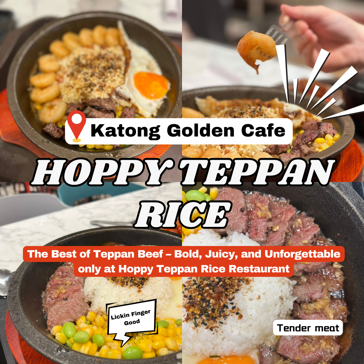 Astonishing Flavor in Every Bite! Hoppy Teppan Rice Restaurant ’s teppan delights fill the air with irresistible aromas — discover Katong food’s best teppan like never before!